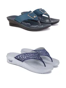 PENNEN Women Multicoloured Thong Flip-Flops