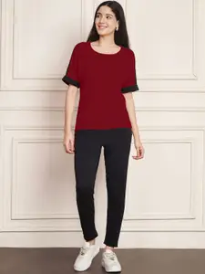 DTR FASHION Striped T-Shirt With Trousers Co-Ords