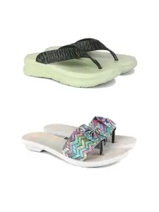 PENNEN Women Multicoloured Thong Flip-Flops