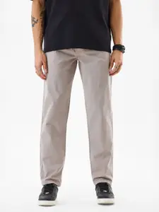 Snitch Men Mid-Rise Beige Slim fit Trousers