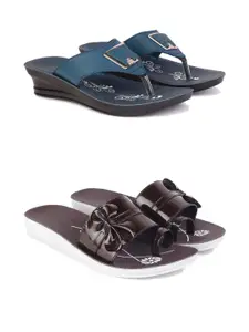 PENNEN Women Multicoloured Thong Flip-Flops