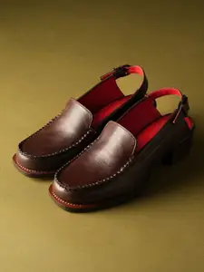 Theater Women Slingback Block Heels