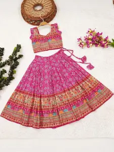Shoryam Fashion Girls Viscose Rayon Ready to Wear Lehenga Choli