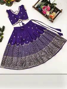Shoryam Fashion Girls Art Silk Ready to Wear Lehenga Choli