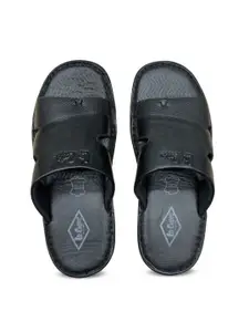 Lee Cooper Men Black Leather Sandals
