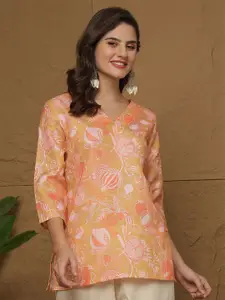 Anouk Rustic Women Ethnic Motifs Printed V-Neck Straight Kurti