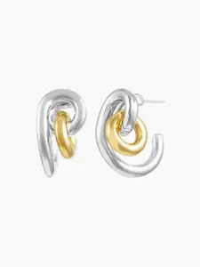 SWASHAA Hulen Silver Plated Circular Ear Cuff Earrings