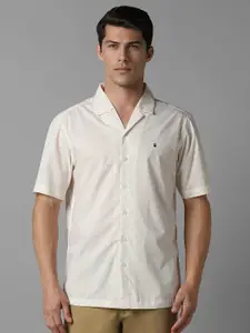 Louis Philippe Sport Men Printed Cuban Collar Relaxed Fit Cotton Casual Shirt