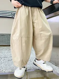 INCLUD Boys Solid Cross Pockets Trousers