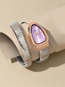 French Connection Women Embellished Dial & Wrap Around Straps Analogue Watch FCN0132RTM