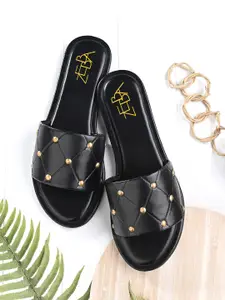 Zebba Women Printed Open Toe Flats