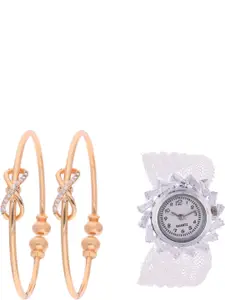 Anouk Gold-Plated Bangle & Bracelet Set