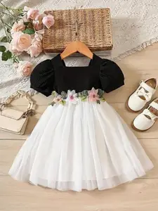 MAYARA FASHION Girls Flutter Sleeve Fit & Flare Dress