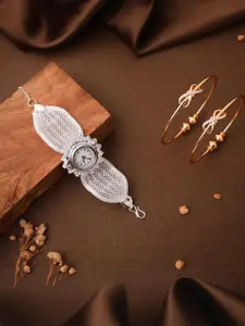 Anouk Gold-Plated Bangle & Bracelet Set