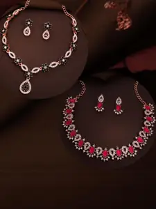 Anouk Gold-Plated Earring & Necklace Set