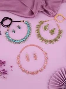 Anouk Gold-Plated Earring & Necklace Set