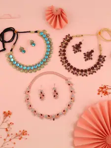 Anouk Gold-Plated Earring & Necklace Set