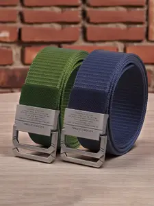Provogue Men Pack of 2 Textured Army Tactical Belt