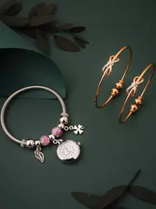 Anouk Gold-Plated Bangle & Bracelet Set