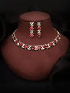 Anouk Gold-Plated Earring & Necklace Set