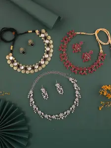 Anouk Gold-Plated Neckalce & matchig Earring