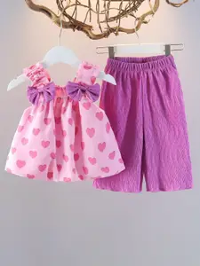 StyleCast Girls Printed Top with Trousers