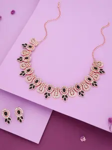 Anouk Gold-Plated Earring & Necklace Set