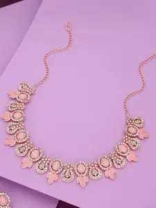 Anouk Rose Gold-Plated Earring & Necklace Set