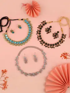 Anouk Gold-Plated Earring & Necklace Set