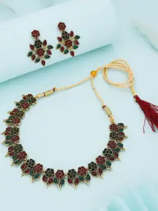 Anouk Gold-Plated Earring & Necklace Set