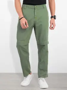 The Roadster Life Co. Men Mid-Rise Straight Fit Cotton Trousers