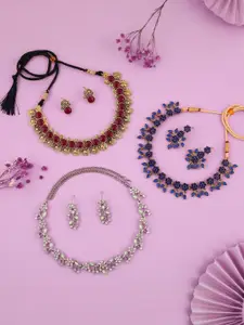 Anouk Gold-Plated Earring & Necklace Set