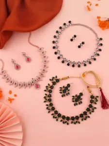 Anouk Gold-Plated Earring & Necklace Set