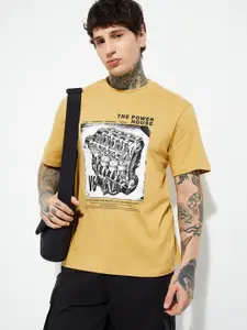 max Typography Printed Short Sleeves Pure Cotton T-shirt