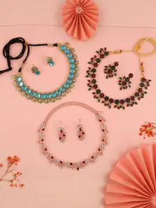 Anouk Gold-Plated Earring & Necklace Set