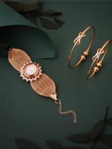 Anouk Gold-Plated Bangle & Bracelet Set