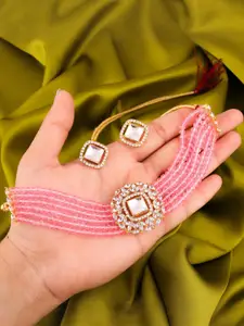 Anouk Gold-Plated Earring & Necklace Set