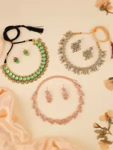 Anouk Gold-Plated Earring & Necklace Set