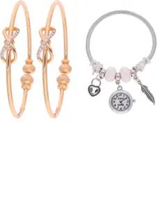 Anouk Gold-Plated Bangle & Bracelet Set