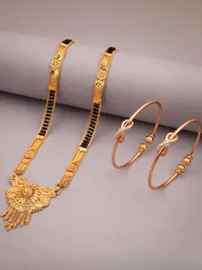 Anouk Gold-Plated Mangalsutra & Bangles