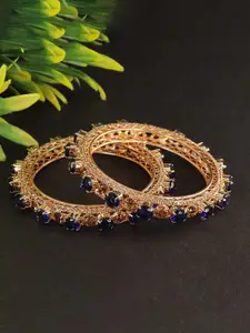 LAVAZZA Set Of 2 Amercian Diamond-Studded Bangles