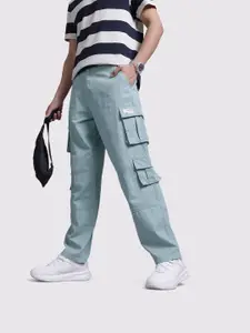 The Roadster Life Co. Men Mid-Rise Pure Cotton Relaxed Fit Cargos