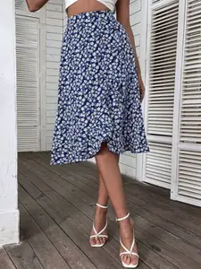 StyleCast Printed A-Line Knee Length Skirt