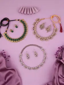 Anouk Gold-Plated Earring & Necklace Set