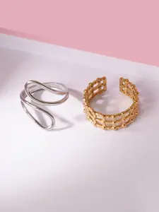 Niska Set Of 2 Gold-Plated Finger Rings