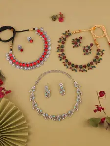 Anouk Gold-Plated Earring & Necklace Set