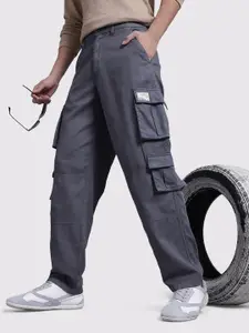 The Roadster Life Co. Men Mid-Rise Pure Cotton Relaxed Fit Cargos