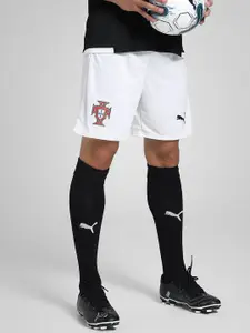 Puma Portugal 2025 Men Brand Logo Printed Relexed Fit Mid Rise Football Shorts