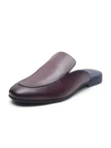 RARE RABBIT Men Leather Slip-On Solid Mules