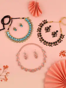 Anouk Gold-Plated Earring & Necklace Set